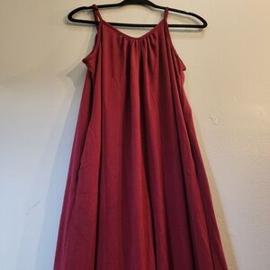 Elegant Women's Burgundy Sleeveless Jumpsuit/ Romper Size Large